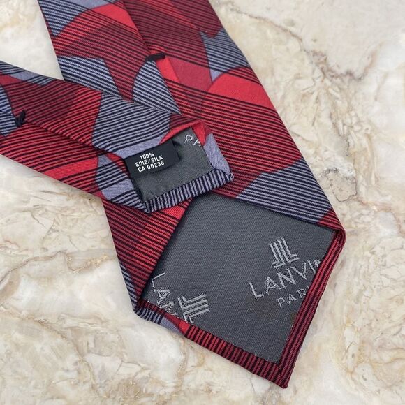 Vintage Lanvin 100% Silk Tie - Picture 5 of 6